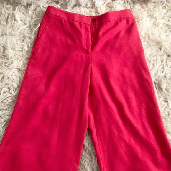 Halogen | Orange Red Pant Culottes 4 Wide Leg - Picture 6 of 8